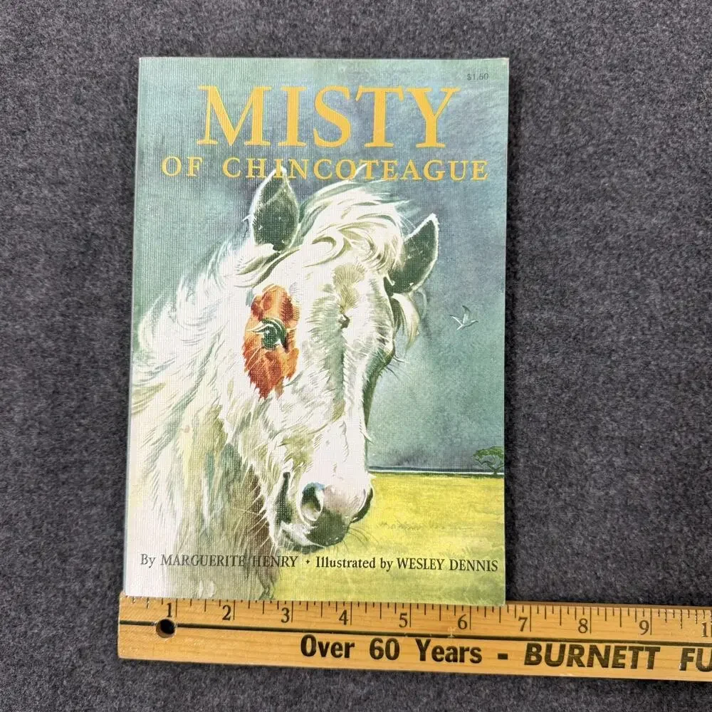 VTG 70s Misty Of Chincoteague Marguerite Henry Rand Mcnally Kids Pony Horse Book